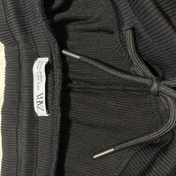 Zara Charcoal Ribbed Drawstring Jacket - Picture 3 of 5